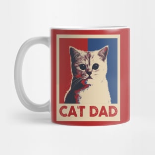 Cat Dad Pop Art Style Mug